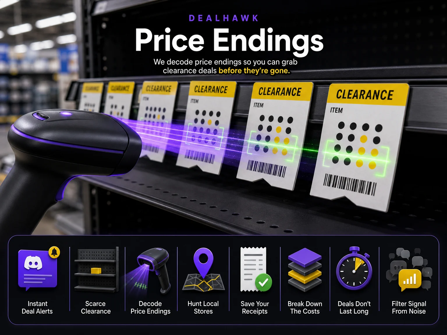 Price endings, DealHawk infographic