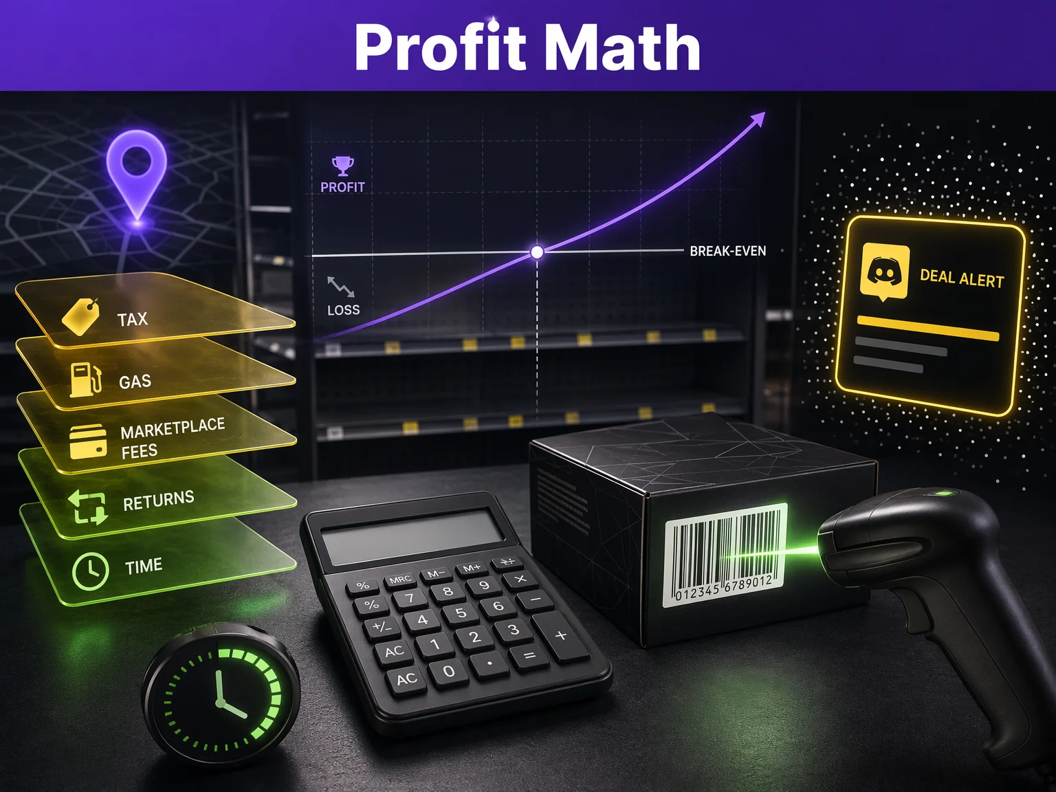 Profit math, DealHawk infographic